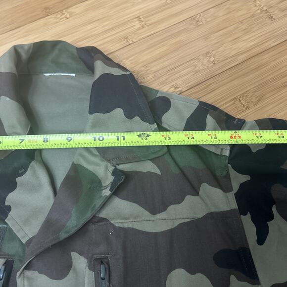 Vintage French Military CCE F2 Camo Field Jacket Cool Girl Utility Grunge SZ Med - Picture 6 of 7